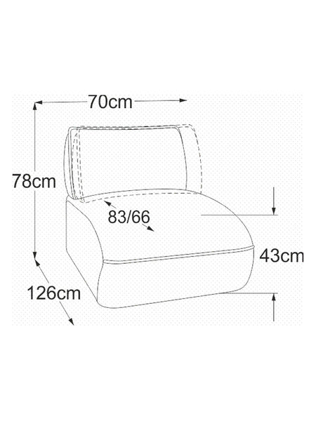 Sofa | Fluffy Sofa | "Element 70 ohne Armteil (RVM)" - von designwerk online kaufen bei LIVINGforme.