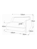 Sofa | Fluffy Sofa | "Element 105 Armteil rechts (RVM)" - von designwerk online kaufen bei LIVINGforme.