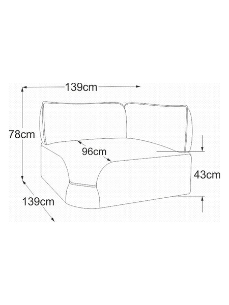 Sofa | Fluffy Sofa | "Trapezecke" - von designwerk online kaufen bei LIVINGforme.