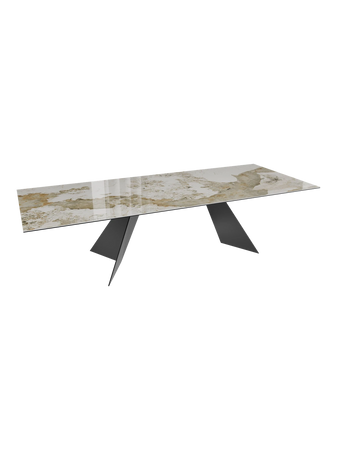 Esstisch Washington, Platte Marmoroptik Fiorentino, im Raum