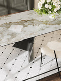 Esstisch Washington, Platte Marmoroptik Calcatta, im Raum