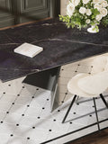Esstisch Washington, Platte Marmoroptik Marquina, im Raum