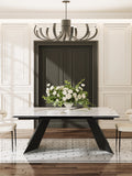 Esstisch Washington, Platte Marmoroptik Fiorentino, im Raum