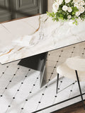 Esstisch Washington, Platte Marmoroptik Fiorentino, im Raum