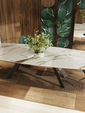 Esstisch Missouri, Platte Marmoroptik Fiorentino, im Raum