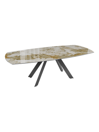 Esstisch Missouri, Platte Marmoroptik Fiorentino, ausgezogen