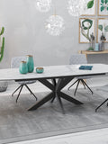 Esstisch Phoenix, Platte Marmoroptik matt, im Raum