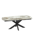 Esstisch Phoenix, Platte Marmoroptik Calcatta, geschlossen
