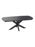 Esstisch Phoenix, Platte Marmoroptik Marquina, geschlossen