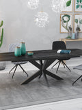 Esstisch Phoenix, Platte Titan, im Raum