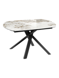 Esstisch Kheops, Platte Marmoroptik Calcatta, geschlossen