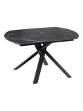 Esstisch Kheops, Platte Marmoroptik Marquina, geschlossen