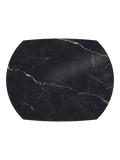 Esstisch Kheops, Platte Marmoroptik Marquina, Draufsicht, geschlossen