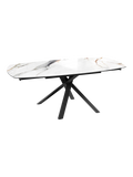 Esstisch Kheops, Platte Marmoroptik Fiorentino, ausgezogen