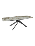 Esstisch Ria 160/240 x 100 x 76 cm, Platte Marmoroptik Calcatta, ausgezogen