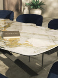Esstisch Ria 160/240 x 100 x 76 cm, Platte Marmoroptik Doro, im Raum