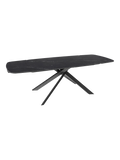 Esstisch Ria 160/240 x 100 x 76 cm, Platte Marmoroptik Marquina, ausgezogen