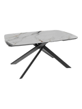 Esstisch Ria 160/240 x 100 x 76 cm, Platte Marmoroptik Fiorentino, geschlossen
