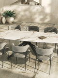 Esstisch Ria 160/240 x 100 x 76 cm, Platte Marmoroptik Fiorentino, im Raum