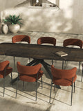 Esstisch Ria 160/240 x 100 x 76 cm, Platte Rostbraun, im Raum