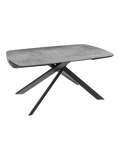 Esstisch Ria 160/240 x 100 x 76 cm, Platte Silver, geschlossen