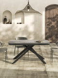 Esstisch Ria 160/240 x 100 x 76 cm, Platte Silver, im Raum