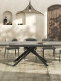 Esstisch Ria 160/240 x 100 x 76 cm, Platte Silver, im Raum