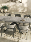 Esstisch Ria 160/240 x 100 x 76 cm, Platte Silver, im Raum