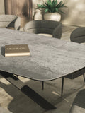 Esstisch Ria 160/240 x 100 x 76 cm, Platte Silver, im Raum