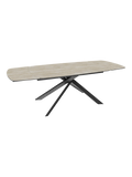Esstisch Ria 160/240 x 100 x 76 cm, Platte Travertin, ausgezogen