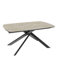 Esstisch Ria 160/240 x 100 x 76 cm, Platte Travertin, geschlossen