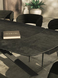 Esstisch Ria 160/240 x 100 x 76 cm, Platte Titan, im Raum