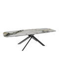 Esstisch Ria 190/270 x 100 x 76 cm, Platte Marmoroptik Doro, ausgezogen