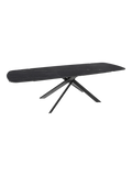 Esstisch Ria 190/270 x 100 x 76 cm, Platte Marmoroptik Marquina, ausgezogen