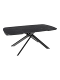 Esstisch Ria 190/270 x 100 x 76 cm, Platte Marmoroptik Marquina, geschlossen