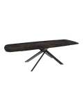 Esstisch Ria 190/270 x 100 x 76 cm, Platte Rostbraun, ausgezogen