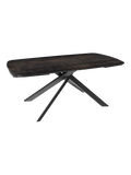 Esstisch Ria 190/270 x 100 x 76 cm, Platte Rostbraun, geschlossen