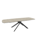 Esstisch Ria 190/270 x 100 x 76 cm, Platte Travertin, ausgezogen