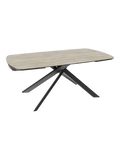 Esstisch Ria 190/270 x 100 x 76 cm, Platte Travertin, geschlossen