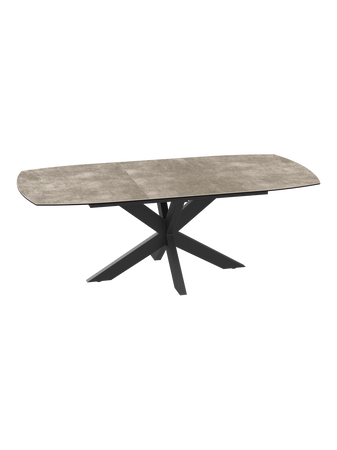 Esstisch Phoenix, Platte Marmoroptik matt, ausgezogen