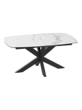 Esstisch Phoenix, Platte Marmoroptik matt, geschlossen