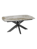 Esstisch Phoenix, Platte Marmoroptik Calcatta, geschlossen