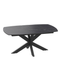 Esstisch Phoenix, Platte Marmoroptik Marquina, geschlossen