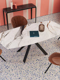 Esstisch Milazzo, Platte Marmoroptik Fiorentino, im Raum