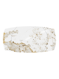 Esstisch Milazzo, Platte Marmoroptik Calcatta, Draufsicht, ausgezogen