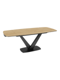 Esstisch Bristol 130/200 x 90 x 76 cm, Platte Eiche hell, ausgezogen