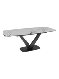 Esstisch Bristol 130/200 x 90 x 76 cm, Platte Marmoroptik Fiorentino, ausgezogen