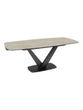 Esstisch Bristol 130/200 x 90 x 76 cm, Platte Travertin, ausgezogen
