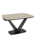Esstisch Bristol 130/200 x 90 x 76 cm, Platte Travertin, geschlossen