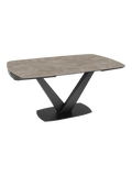 Esstisch Bristol 160/240 x 100 x 76 cm, Platte Zementgrau, geschlossen